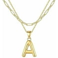 thumbnail image 2 of 18K Gold Plated Initial Necklaces for Women - Layering Letter A Necklace Pendant Birthday Jewelry Gifts for Her, 2 of 9