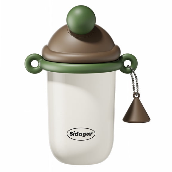 Sidagar 18 fl oz Leakproof Stainless Stee Insulated Water Bottle with Straw, Wide Mouth, Pistachio Scoop