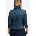 thumbnail image 4 of Ellos Women's Plus Size Classic Denim Jacket Oversized Jean Jacket, 4 of 6