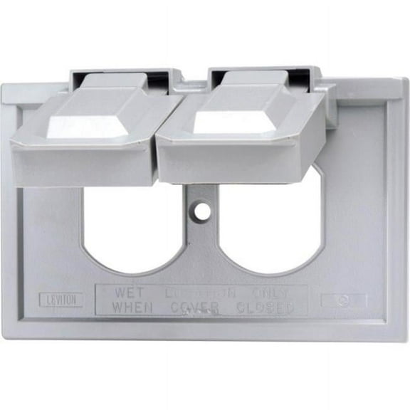 04976-0GY Outdoor Cover Plate Gray Duplex Receptacle or Combo Device