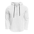 thumbnail image 3 of Men's Cotton Linen Hoodies Long Sleeve Zip Up Sweatshirt Casual Lightweight Beach Cardigan Relaxed Fit Summer Fall Pullover, 3 of 3