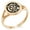 Rose Gold, variant on Stainless Steel Tachibana Samurai Crest Minimalist Oval Top Polished Statement Signet Ring