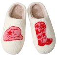thumbnail image 1 of Zapatilla gruesa y esponjosa para mujer acogedora bota con sombrero vaquera zapatos casa invierno (40-41), 1 of 9