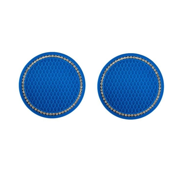 Posavasos Ostentosos Para Coche, 2 Uds., Para Portavasos, Posavasos Con Purpurina General, Posavasos Antideslizantes Con Diamantes De Imitación Para Interior De Coche, Accesorio Para Coche Cateissary VI011885-03