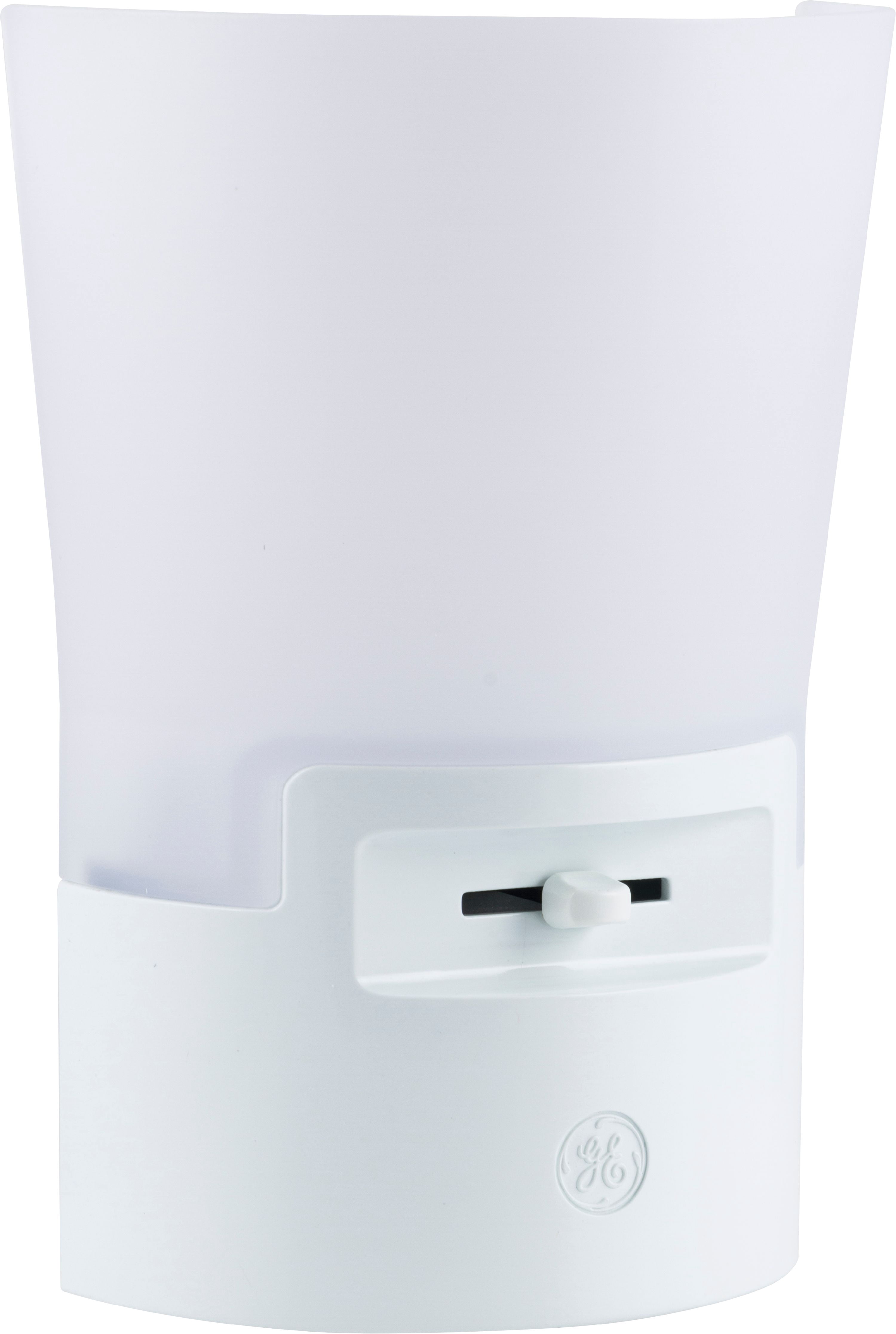 GE UltraBrite Sconce Night LED Light, Dimmable, Plug-In, Dusk-to-Dawn, White, 45123