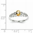 thumbnail image 2 of Sterling Silver Rhodium-Plated Citrine & Diam. Ring (Size 7) Made In India qbr23nov-7, 2 of 2