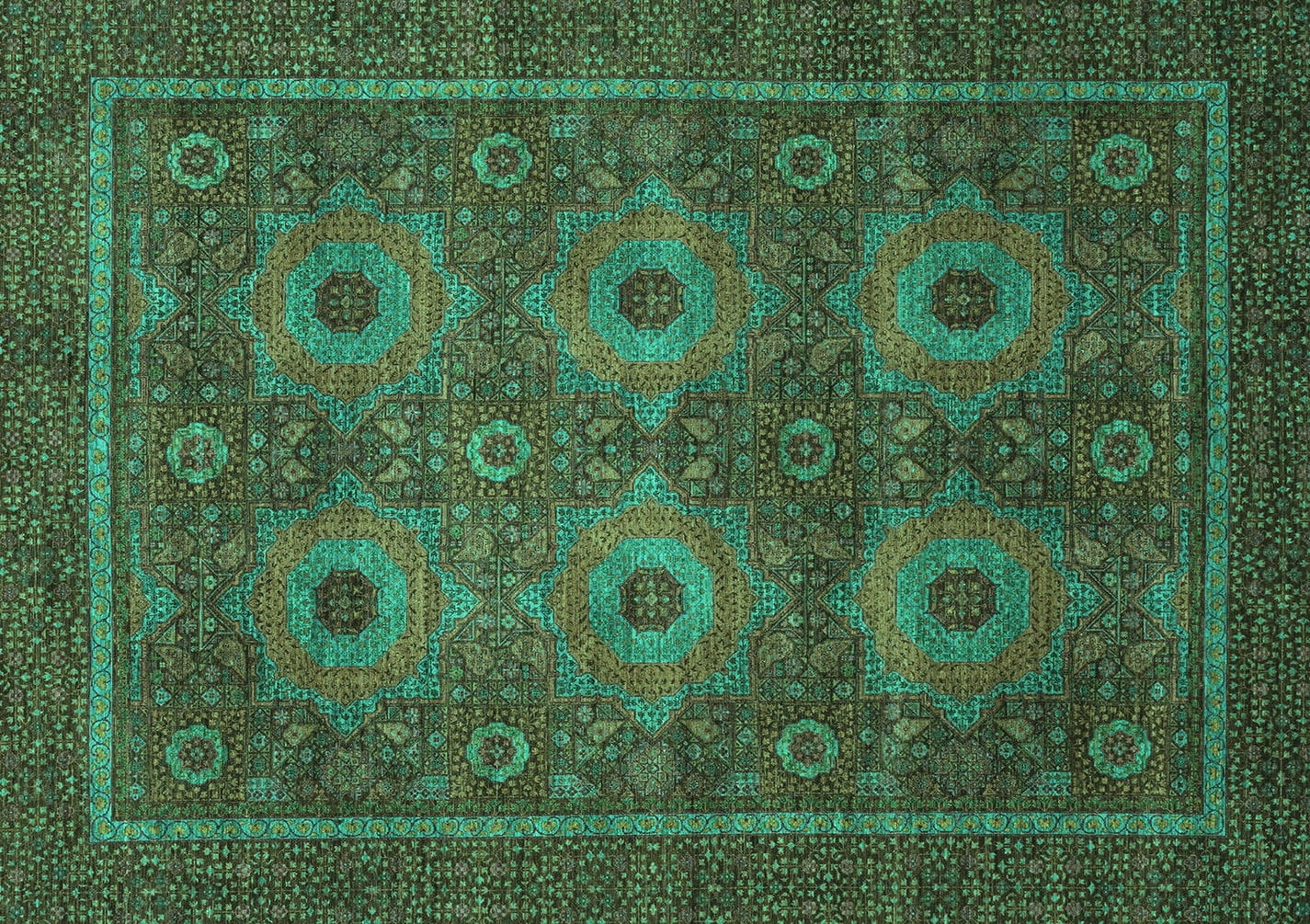 Ahgly Company Indoor Rectangle Abstract Turquoise Blue Modern Area Rugs ...