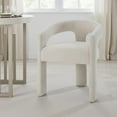 thumbnail image 6 of Gamo Set of 2 Side Dining Chair-Rounded Back-Modern White Chenille, 6 of 6