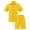 Yellow, variant on TAIAOJING Toddler Boys Summer Outfits Sets Casual Loose Fit Shorts Outfits Sets Comfortable Elastic Waist Playwear For Kids Ages 5-14 Daily Wear Active Sporty Style Leisure 13-14Y