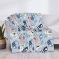 thumbnail image 3 of Rateoe Cute Chameleons On Blue Pattern Flannel Throw Blanket, Ultra-soft Blanket for Bed, Couch, Car, Hypoallergenic Anti-pilling blanket-50"x40"(Horizontal), 3 of 6