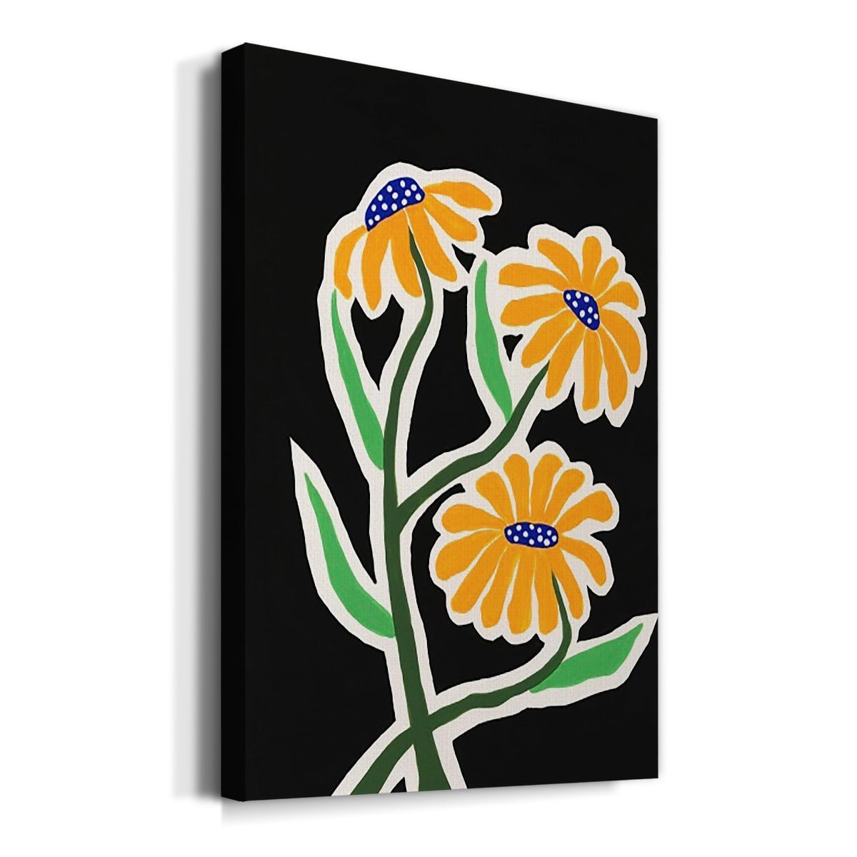 Pop Flowers I Premium Gallery Wrapped Canvas - Ready to Hang