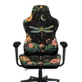 thumbnail image 3 of Whosucclay Dragonfly Moon Flower Print Gaming Chair Covers Slipcovers Washable, 4 Pieces Stretchable Elastic Computer Reclining Gaming Chair Seat Cover with Armrest Cover, 3 of 8