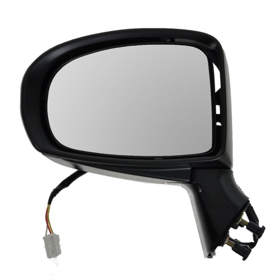 TRQ Driver Side Mirror Assembly Power Paint to Match Smooth Black Foldaway Fits 2009-2012 Toyota Venza