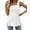 White, variant on Fantaslook Tank Tops for Women Summer Square Neck Sleeveless Casual Tops Side Split Shirts