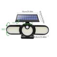 thumbnail image 4 of 140 COB Luz con sensor de movimiento solar 3 modos de iluminación IP65 Luces de inundación LED de tres cabezas a prueba de agua Ángulo de iluminación amplio de 270 ° Luz de pared LED reutilizable para, 4 of 10