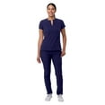 thumbnail image 5 of Adar Addition Go-Higher Scrub Set For Women - Notched V-Neck Scrub Top & Skinny Cargo Scrub Pants - A9600 - Navy - XS, 5 of 7