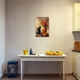 thumbnail image 2 of ZHONGYUTONG Black Cat Wall Art Canvas Cat and Sunflower Pictures Wall Decor Vintage Painting Animal Poster for Farmhouse Decor Framed (12.00" x 18.00"), 2 of 5