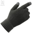 thumbnail image 3 of Gustave Men Women Thermal Insulated Winter Warm Gloves Touch Screen Texting Gloves Elastic Cuff Soft Knit Wool "Gray", 3 of 9