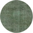 thumbnail image 1 of Ahgly Company Indoor Round Mid-Century Modern Dark Olive Green Oriental Area Rugs, 3' Round, 1 of 6