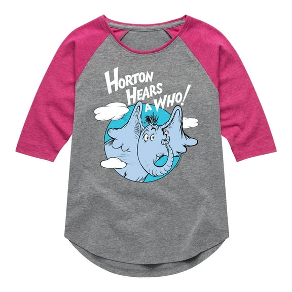 Horton Hears A Who - Horton Clouds - Toddler & Youth Girls Raglan Graphic T-Shirt