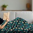 thumbnail image 3 of Exotic Soft Flannel Fleece Throw Blanket, Tropical Jungle Blossoms Monstera Palm Leaves Hibiscus Hawaiian Flourishing, Cozy Plush for Indoor and Outdoor Use, 60" x 80", Multicolor, by Ambesonne, 3 of 5