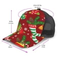 thumbnail image 2 of Disketp X-mas and New Year Print Trucker Hat Men Women - Mesh Baseball SnapBack Cap, 2 of 7
