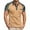 Khaki, variant on Polo Shirts for Men Short Sleeve Casual with Color Block Chest Pocket Relaxation Button Collared T Shirts for Man