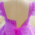 thumbnail image 7 of AUNVITO Girls Flutter Sleeve Sequin Mesh Tulle Puffy Dress Round Neck Princess Gown Evening Party Dress Luxury, 7 of 7