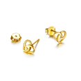 thumbnail image 4 of ChicSilver Gold Plated Stud Earrings Celtic Knot Sterling Silver Heart Earring for Women Hypoallergenic Jewelry | Clearance, 4 of 7