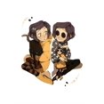 thumbnail image 2 of Women's Fun Cartoon Print T-Shirt - Casual Crew Neck, Short Sleeve, Stretchy Polyester Blend, Machine Washable, Summer Fashion Tee with Unique Doll Design, 2 of 6