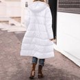 thumbnail image 3 of Veste Réversible, Manteau Long d'Hiver pour Femmes, Matelassé, Poches Zippées, Chaud, Élégant, Polyvalent, 3 of 8