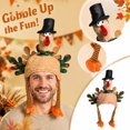 thumbnail image 5 of Thanksgiving Plush Turkey Hat for adults, Turkey Funny Hat for Thanksgiving Night Event, 5 of 6