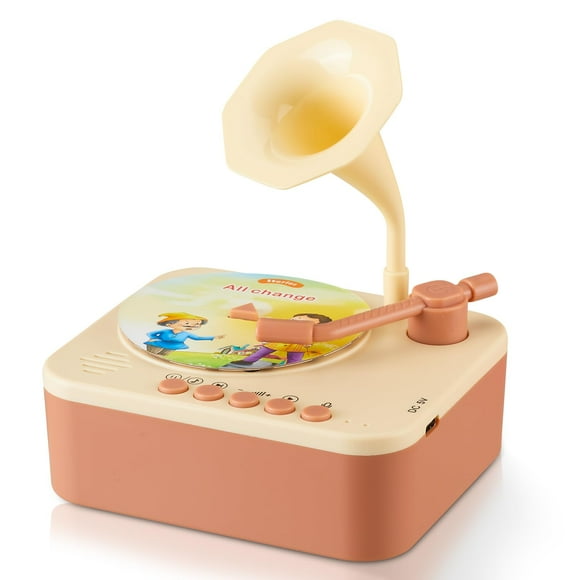 Gramófono musical DANGKAEN para niños pequeños con 99 cartas