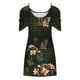 thumbnail image 4 of Puntoco Vestido Casual De Mujer Con Cuello Redondo Y Manga Corta Con Hombros Descubiertos, Vestido De Manga Corta Con Cuello Redondo, Verde Militar, Xxl,Regalos Para Mujer Joven, 4 of 5