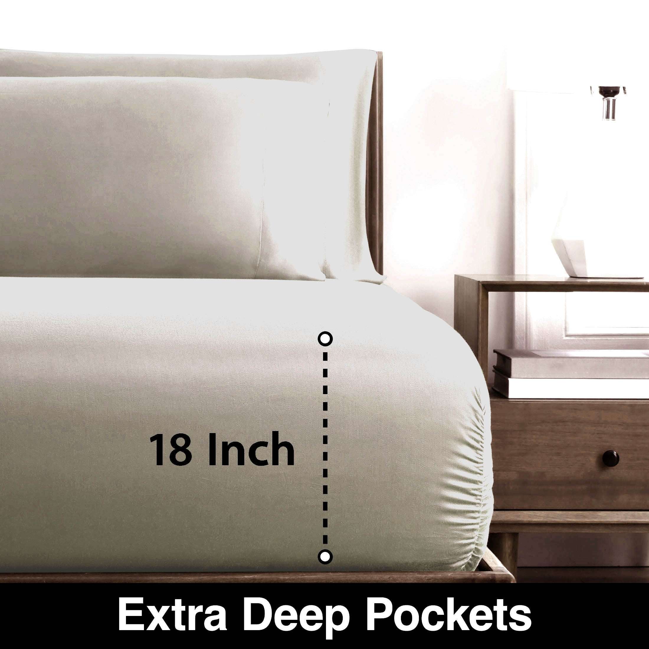 Allswell 4-Piece Soft & Silky Serenity 100% TENCEL™ Bed Sheets Set, Cream Glaze, King