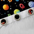 thumbnail image 4 of Feelyou Outer Space Blackout Curtains Set of 2 (52x84 Each), Cute Letter Window Curtains, 4 of 6