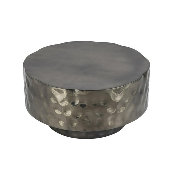 CT-90 Modern Style Hand Hammered Coffee Table in stainless steel Nickel