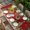 Red Green White Yellow, variant on Blue Gnomes Christmas Table Cloths for 6 Foot Rectangle Tables, Xmas Tree Weeping Balls Snowflake Patio Waterproof Elastic Fitted Tablecloths, Washable Rectangular Table Cover for Camping