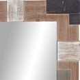 thumbnail image 4 of DecMode 29" x 46" Brown Wall Mirror with Faux Metal Details, 4 of 12