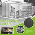 thumbnail image 5 of PABIMIA 10FT x 10FT Metal Outdoor Storage Shed with Lockable Doors, Black, 5 of 9