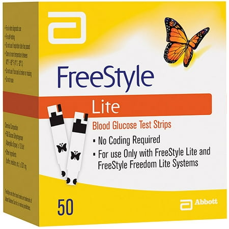 FreeStyle Lite Blood Glucose Test Strips, 50 count