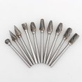thumbnail image 1 of HURRISE 10 Pieces Tungsten Carbide Single Cut Rotary Burr SET 1/8, 1 of 9