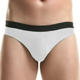 thumbnail image 2 of khonts,Men's Bikini Briefs Traceless Enhancing Pouch Underwear Soft Breathable Bikini Underpants White XL, 2 of 4