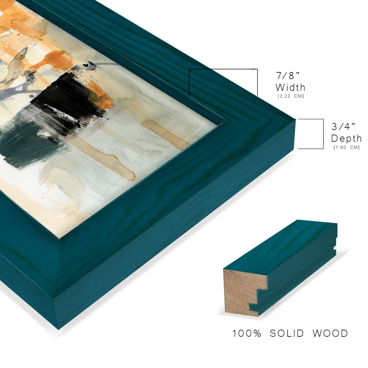 Seria I - Framed Print w/glass - Ocean Blue