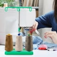 thumbnail image 5 of Rushay Thread Spool Holder Stand 3 Spools Holder, Lightweight, Wiring Rack, Detachable, Green, 5 of 9