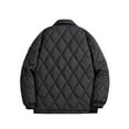thumbnail image 6 of Njoeus Mens Casual Diamond Quilted Jacket Lapel Button Up Warm Fall Winter Coat for Men Outwear M-4XL (Available in Big & Tall), 6 of 9