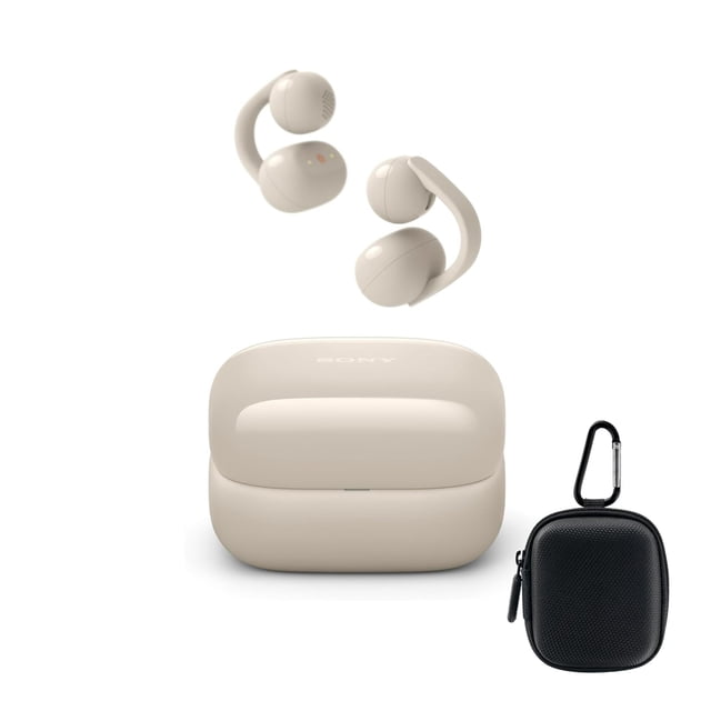 Auriculares inalámbricos Sony LinkBuds Clip Open-Ear con funda Greige