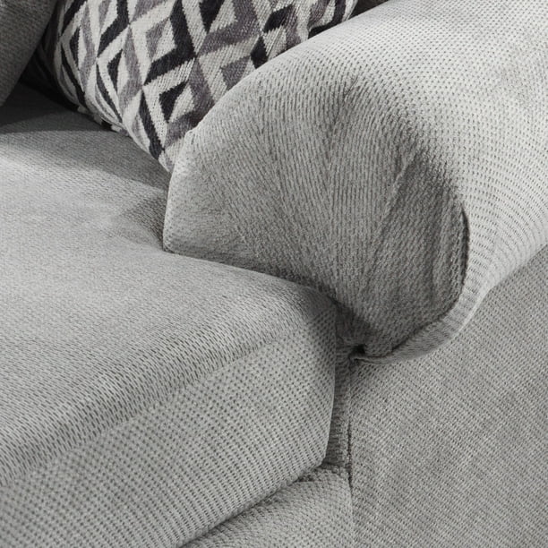 Macon contemporary 2024 grey fabric sectional