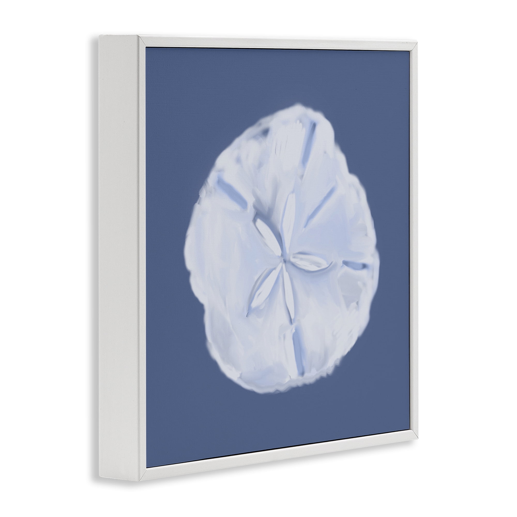 Stupell Industries Blue Nova Sand Dollar Animals & Insects Painting White Framed Art Print Wall Art, 17 x 17
