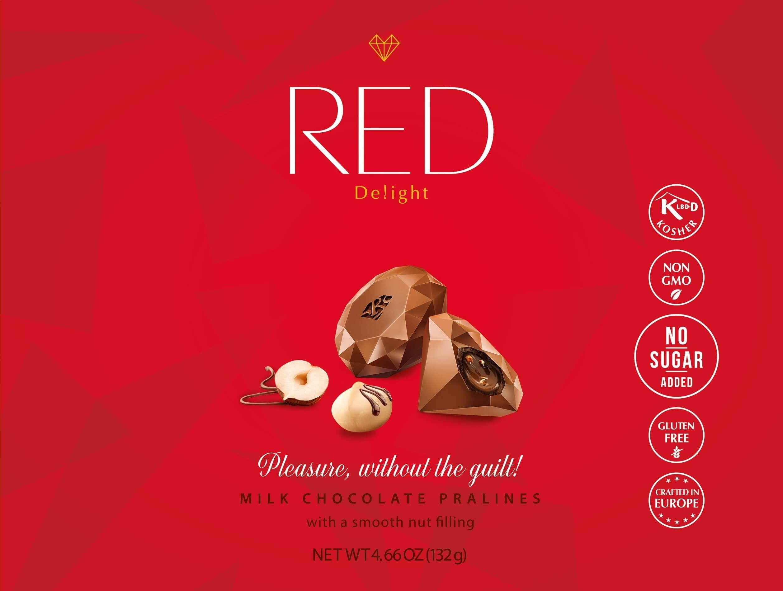 Red Diamond Truffles Milk Chocolate with Nut Filling